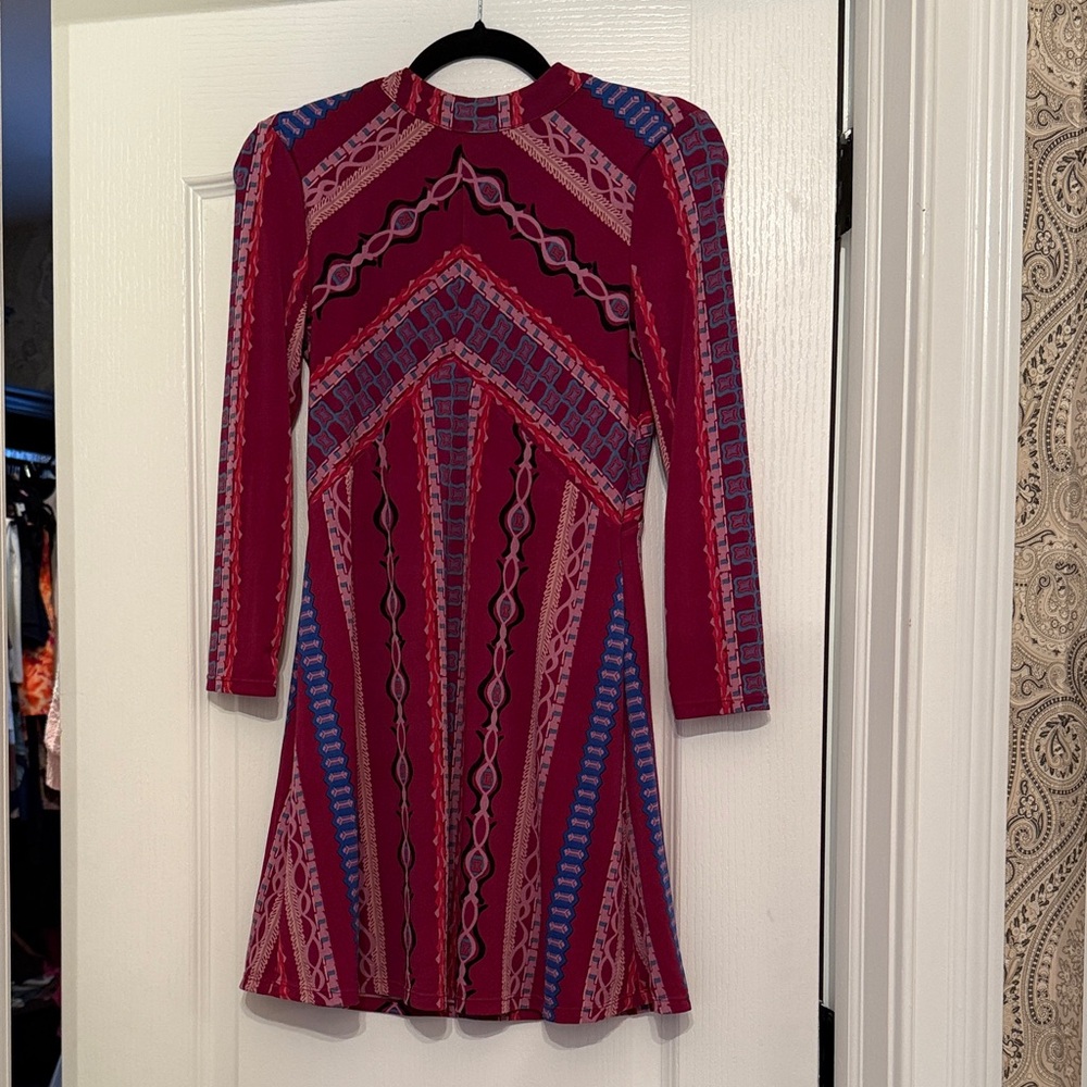 Free People STELLA Graphic Print Minidress